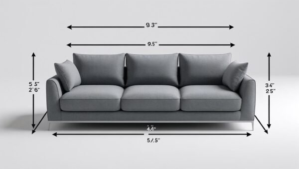 Modern Comfort 3-Seater – Slate Grey - Image 4